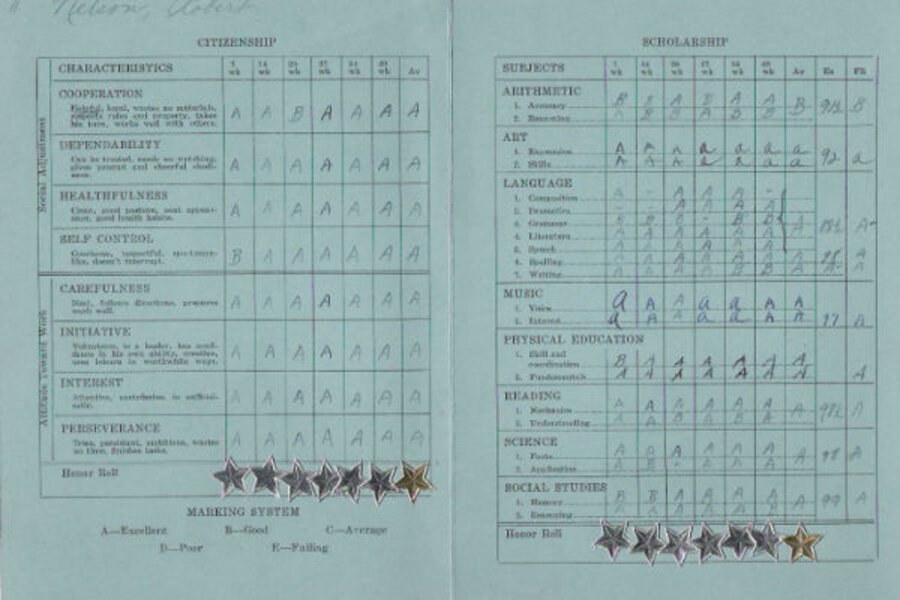 School report cards, then and now. What's changed?